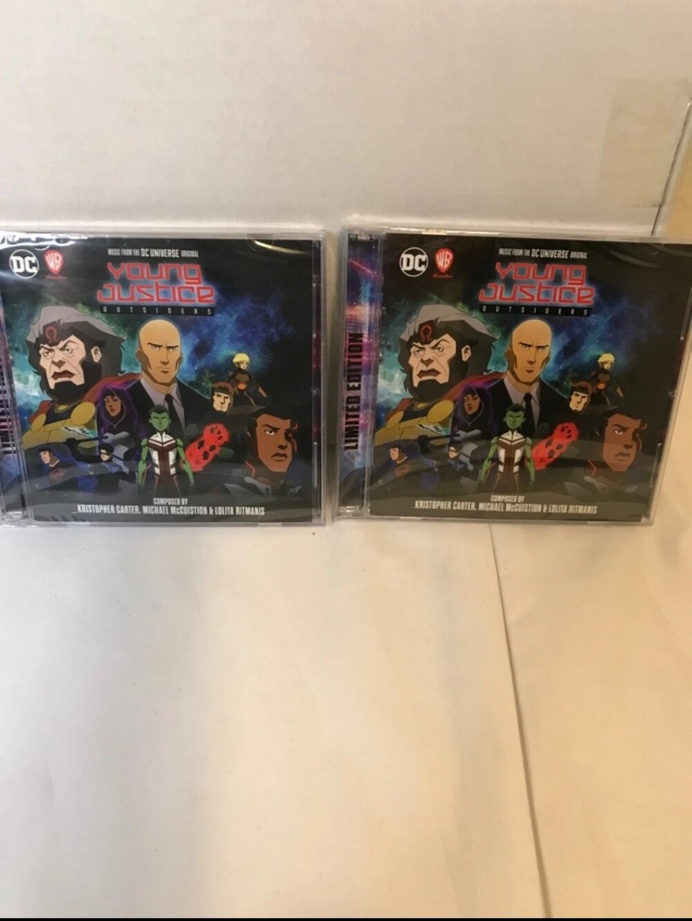 DC Young Justice Outsiders Soundtrack CD - Set of 2 - Colorful Cover Art
